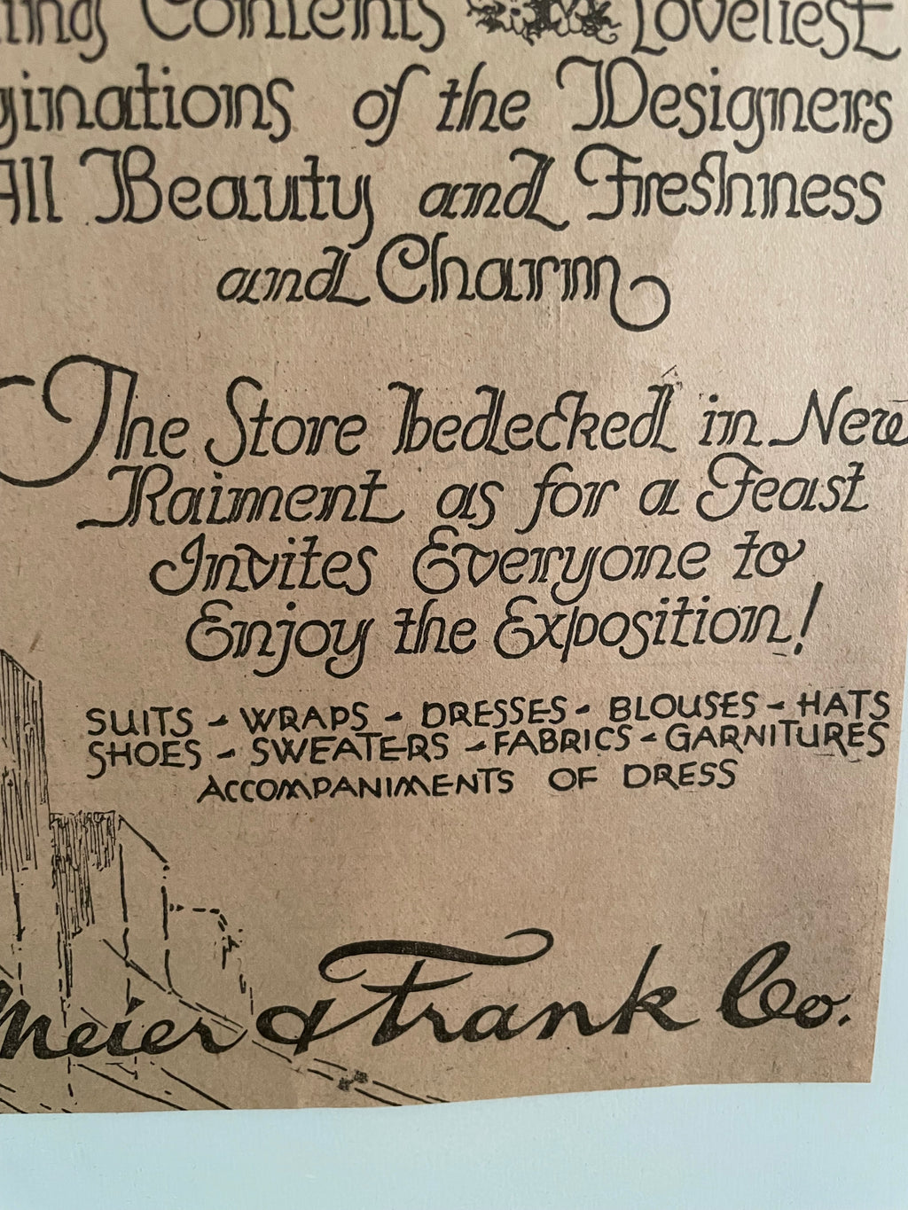 The Faery Spirit of Spring, Spring Exposition of 1924, antique The Oregon Sunday Journal ad - HAPPIEST KID FINDS - Museum-quality antique and vintage posters, original art, preservation and restoration