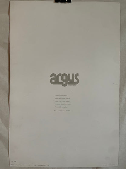 Thinking is hard work, Vintage Argus Communications Motivational Poster | Happiest Kid Finds