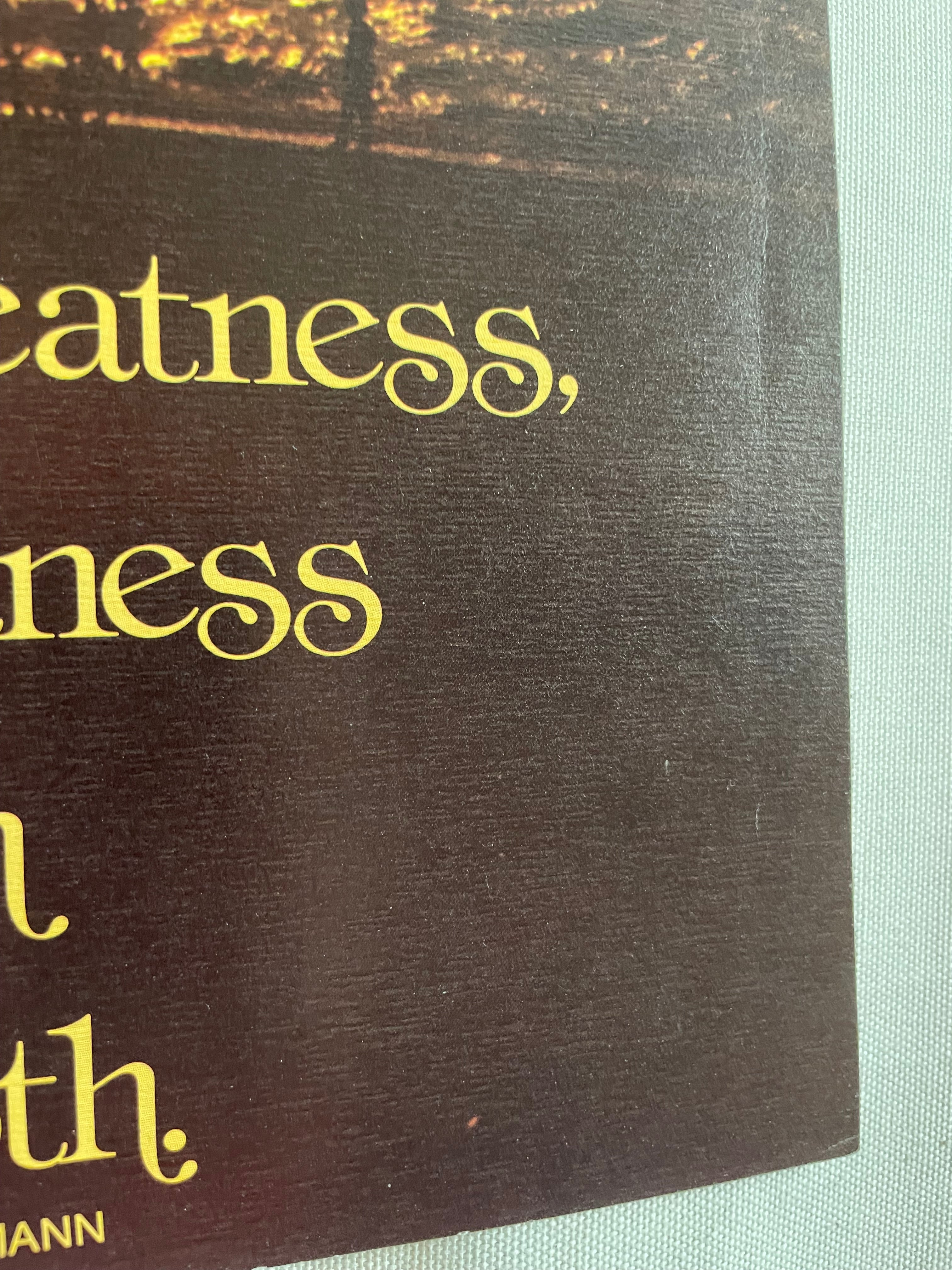 If any man seeks for greatness, vintage ARGUS Communications poster 1974 | Happiest Kid Finds