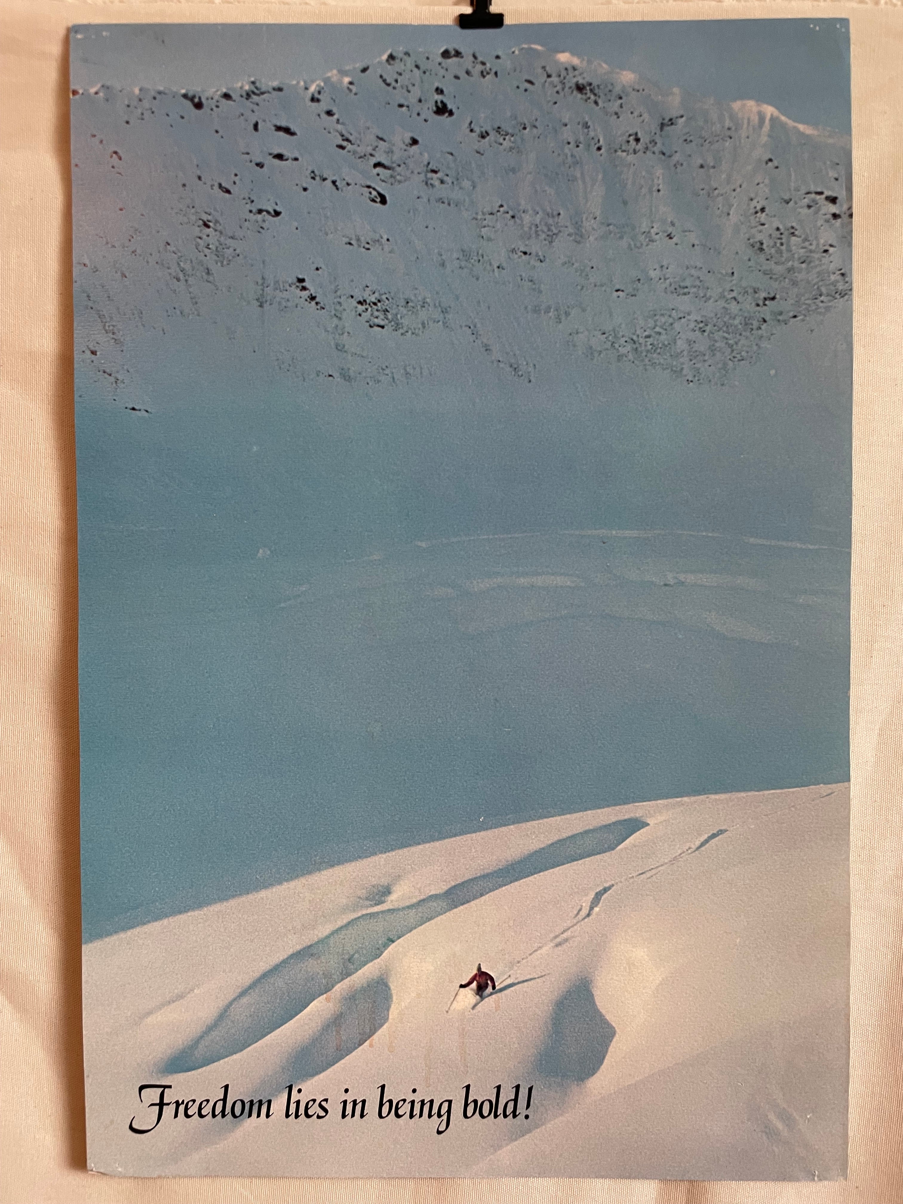 Freedom lies in being bold! Vintage Argus Communications Motivational Poster | Happiest Kid Finds
