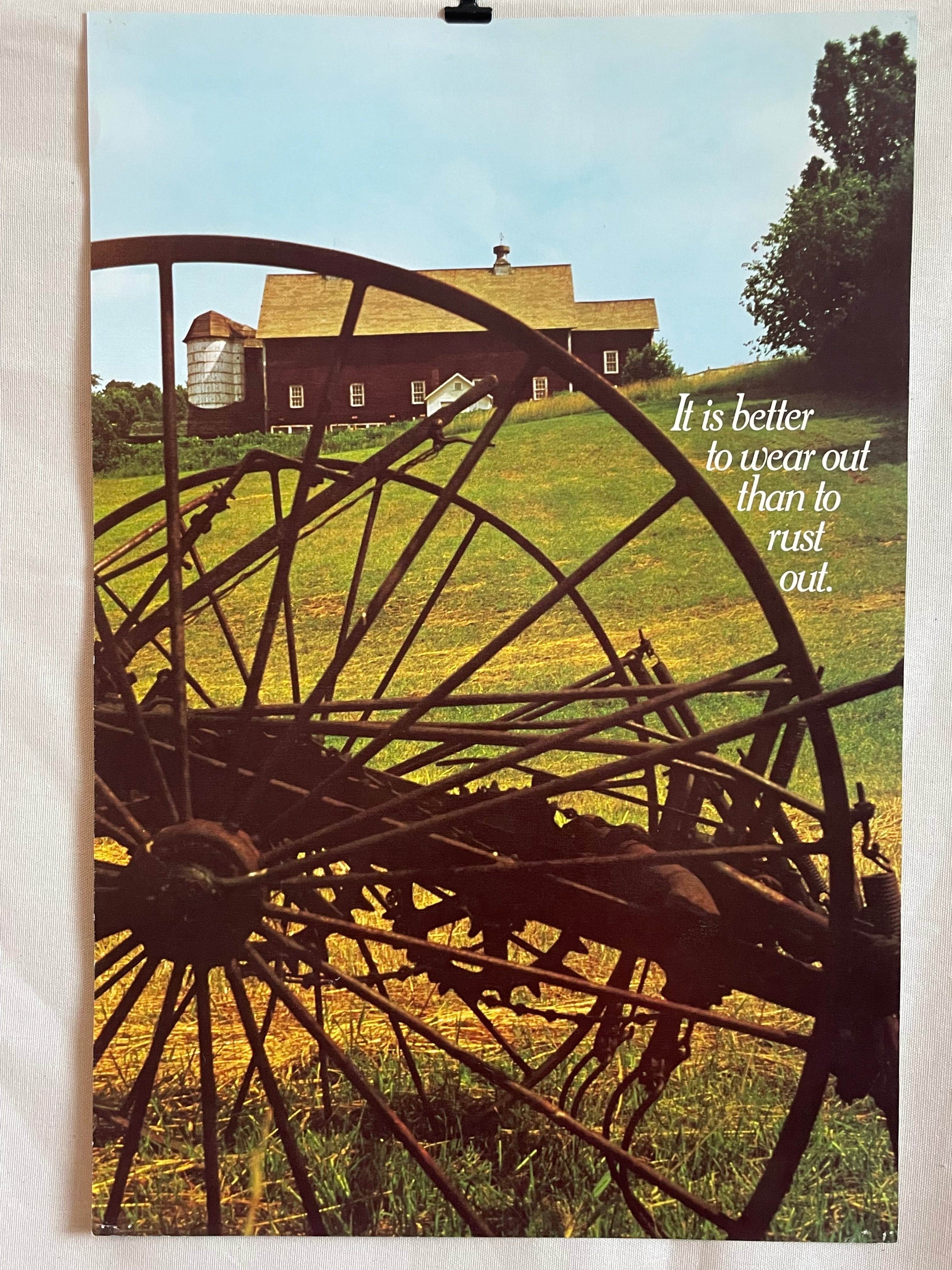 It is better to wear out than rust out., vintage Argus Communications Poster | Happiest Kid Finds