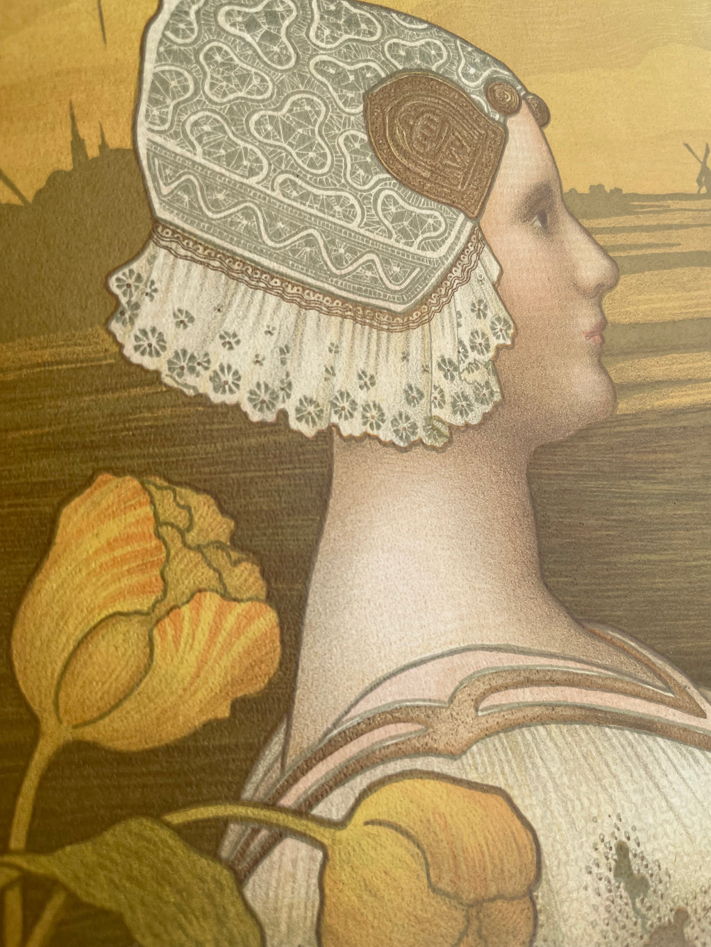 PAUL BERTHON Queen Wilhelmina Art Nouveau Lithograph c1901 | Happiest Kid Finds