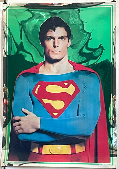 Superman (portrait), par « Reflective Art », affiche publicitaire vintage, 1978 