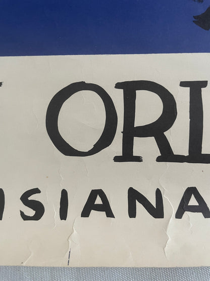 rare vintage Bluesville U.S.A. New Orleans Louisiana  travel poster 1966 | Happiest Kid Finds
