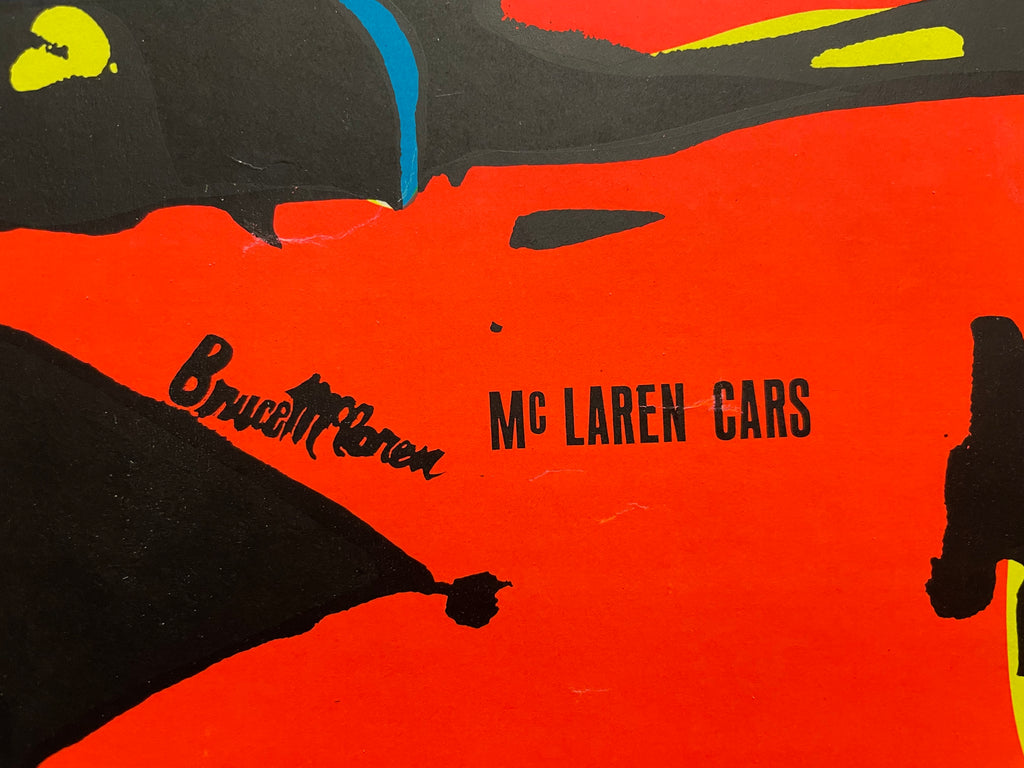 McLaren Cars, Number Four, vintage black light racing poster, 1970 - HAPPIEST KID FINDS - Museum-quality antique and vintage posters, original art, preservation and restoration