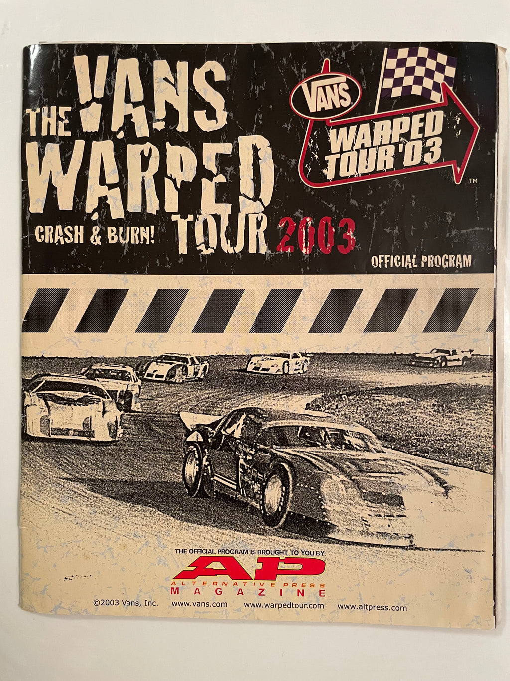 The Vans Warped Tour 2003 - Crash & Burn, event program - HAPPIEST KID FINDS - Museum-quality antique and vintage posters, original art, preservation and restoration