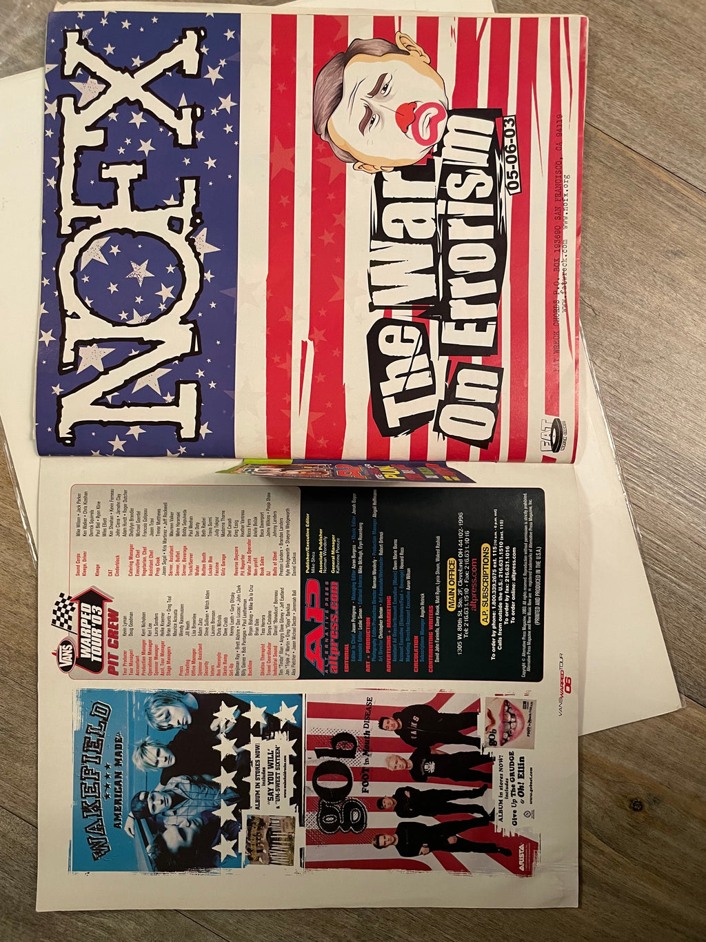 The Vans Warped Tour 2003 - Crash & Burn, event program - HAPPIEST KID FINDS - Museum-quality antique and vintage posters, original art, preservation and restoration