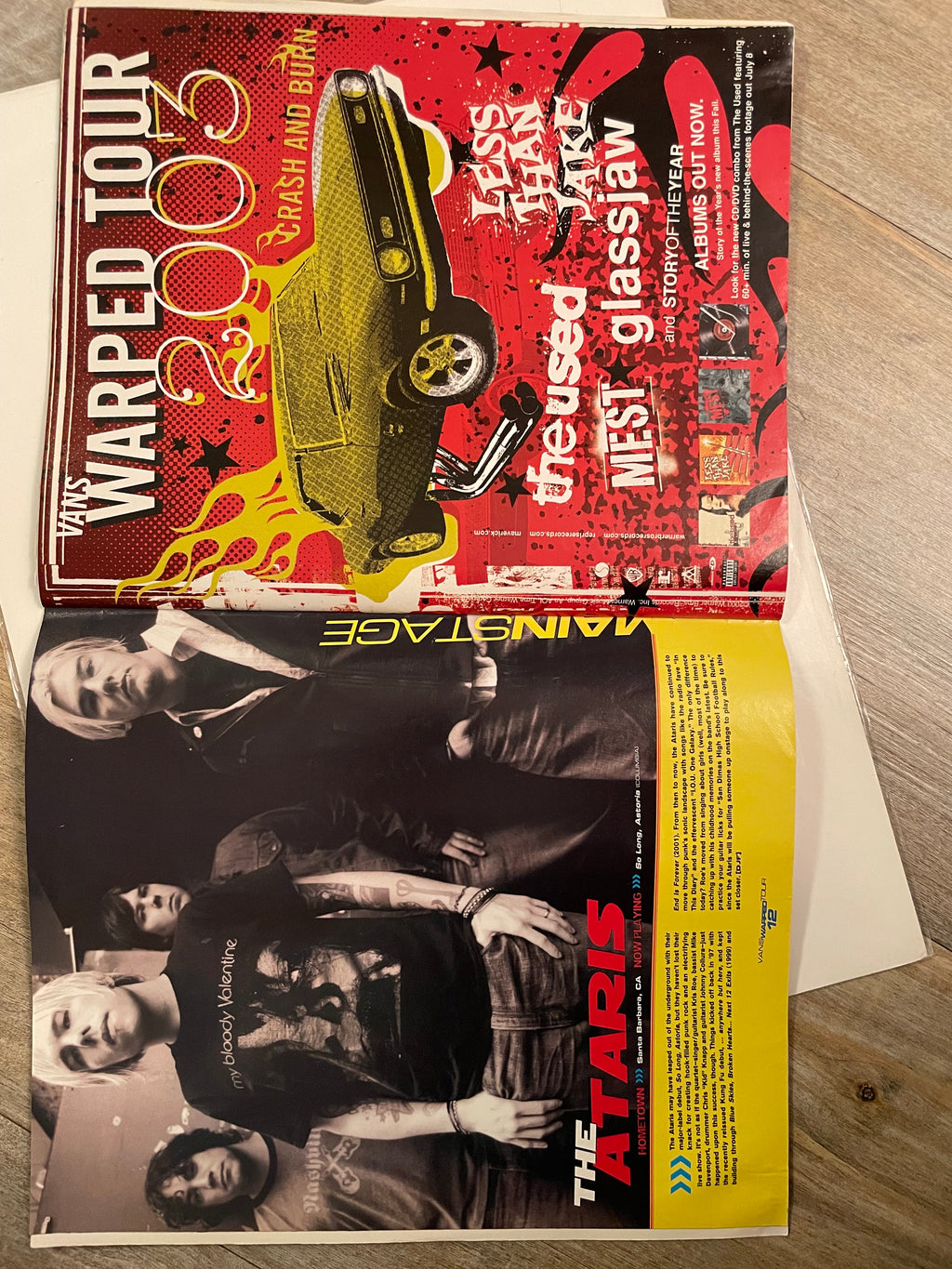 The Vans Warped Tour 2003 - Crash & Burn, event program - HAPPIEST KID FINDS - Museum-quality antique and vintage posters, original art, preservation and restoration