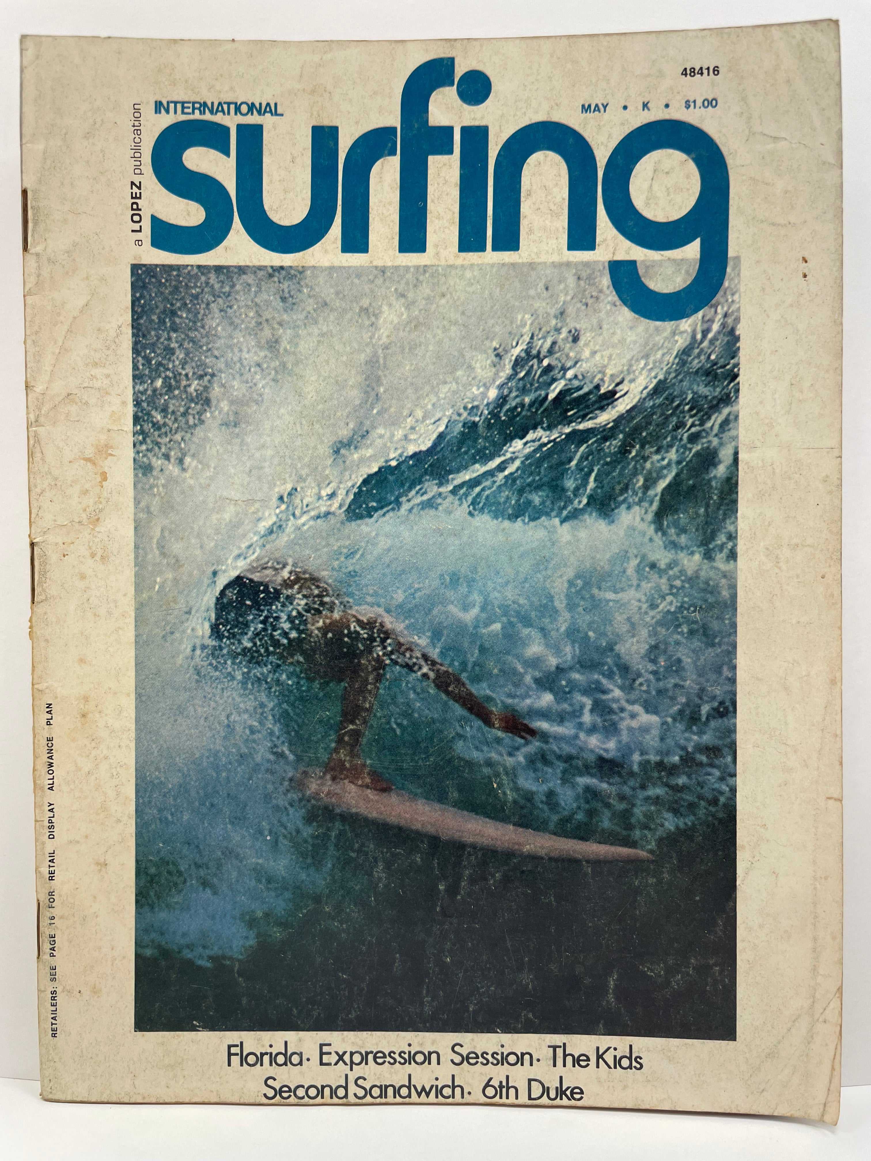 (back issue) vintage International Surfing Magazine; Volume 11, No. 2, May - HAPPIEST KID FINDS - Museum-quality antique and vintage posters, original art, preservation and restoration
