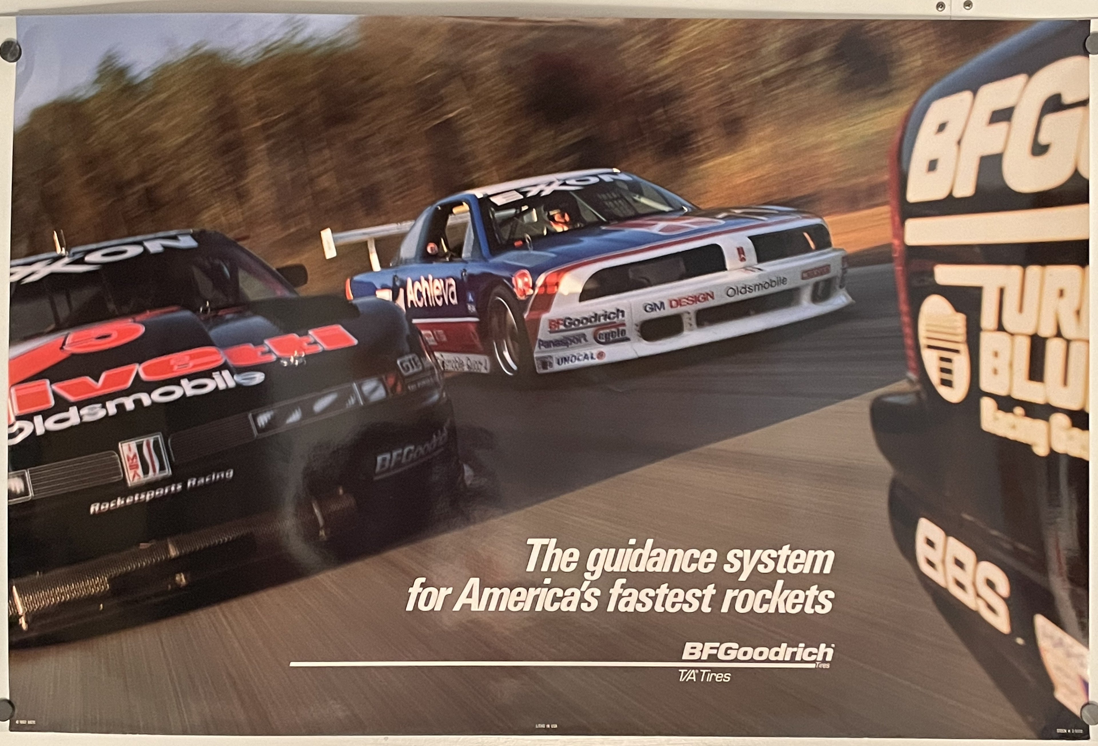 (#2-5172) The Guidance System for America's Fastest Rockets, vintage auto racing poster, 1992 - HAPPIEST KID FINDS - Museum-quality antique and vintage posters, original art, preservation and restoration