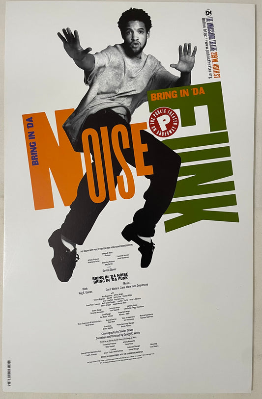 vintage Bring in Da Noise Bring in Da Funk Ambassador theater window card poster 1996 | Happiest Kid Finds art restoration vintage poster art gallery