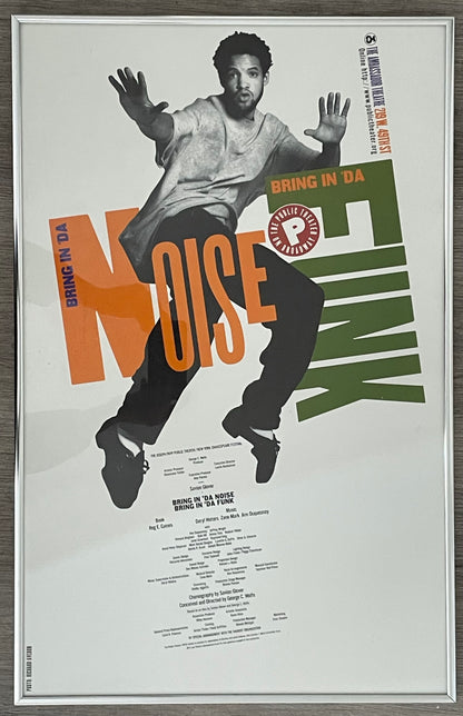 vintage Bring in Da Noise Bring in Da Funk Ambassador theater window card poster 1996 | Happiest Kid Finds art restoration vintage poster art gallery