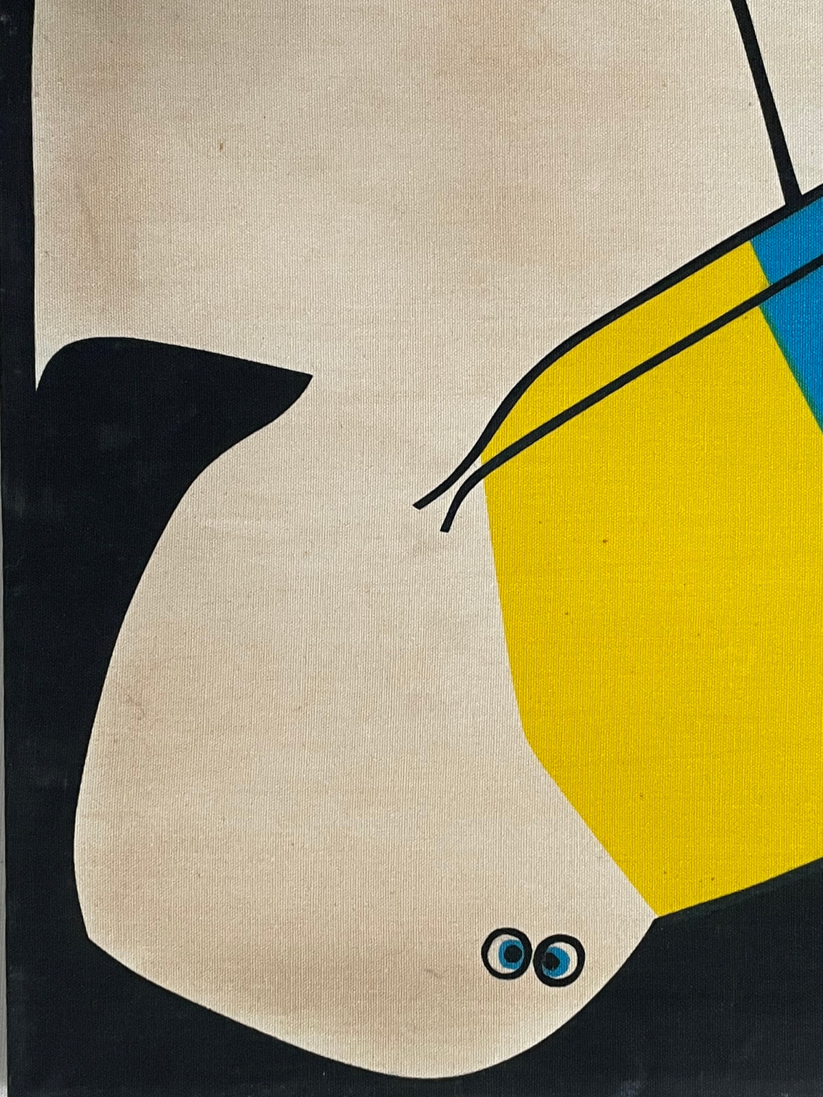 vintage Mid-Century Modern SCUDA Toucan art on fabric 1970s | Happiest Kid Finds art restoration vintage poster art gallery