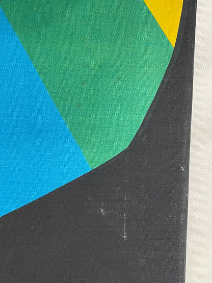 vintage Mid-Century Modern SCUDA Toucan art on fabric 1970s | Happiest Kid Finds art restoration vintage poster art gallery