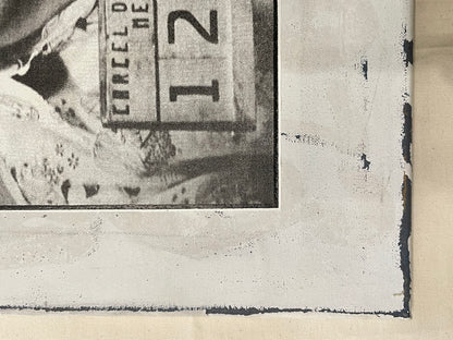 original mixed-media art, SUPREME Pablo Escobar mugshot c.2000 | Happiest Kid Finds art restoration vintage poster art gallery