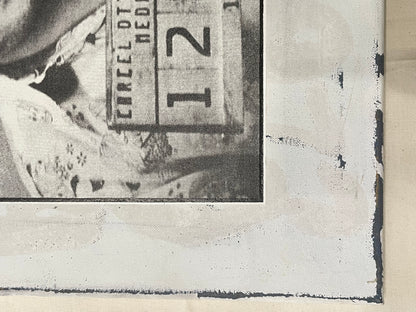 original mixed-media art, SUPREME Pablo Escobar mugshot c.2000 | Happiest Kid Finds art restoration vintage poster art gallery