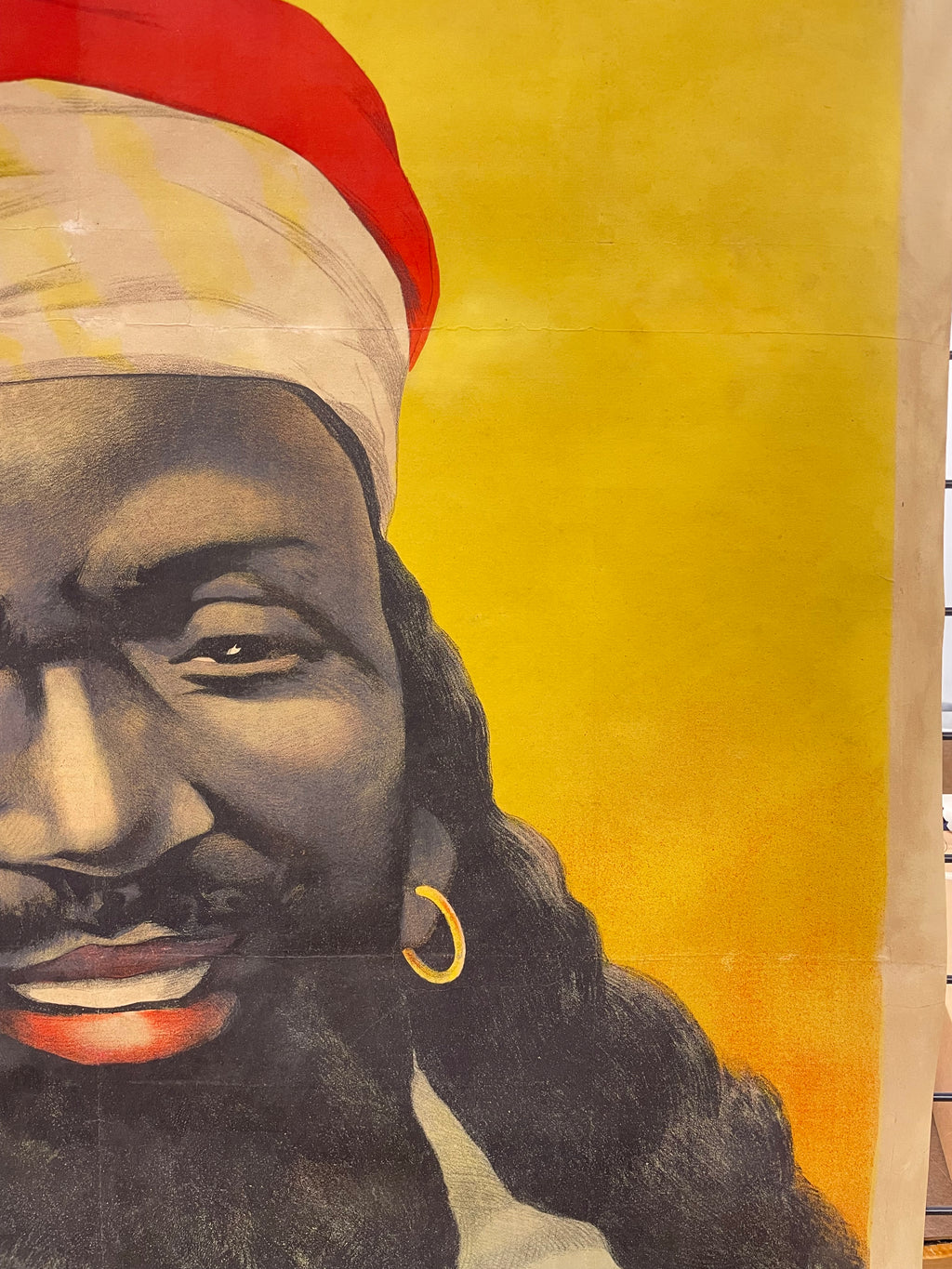 Rare and magnificent antique lithographic poster, Cirage Nubian, c.1900 - HAPPIEST KID FINDS - Museum-quality antique and vintage posters, original art, preservation and restoration