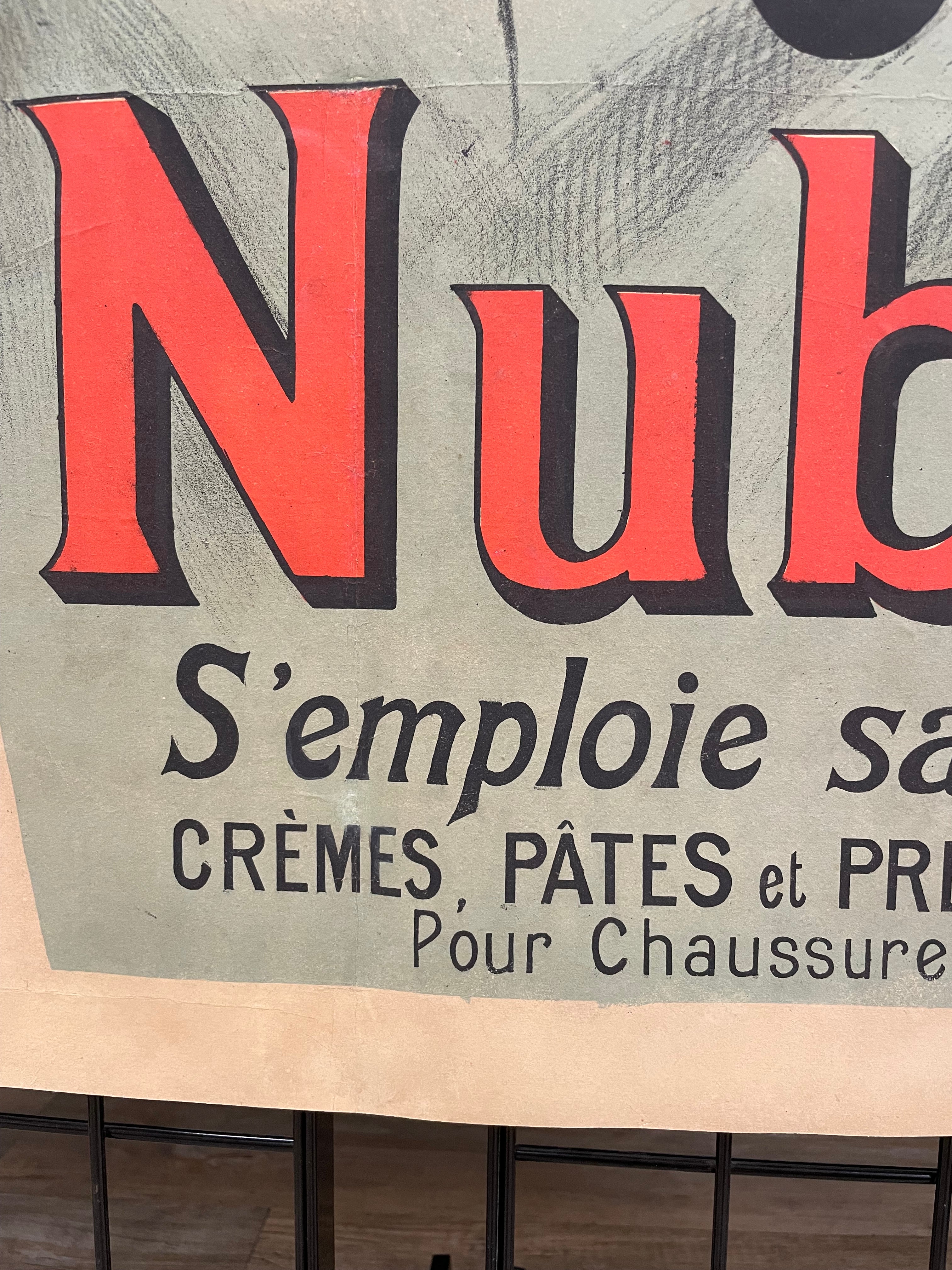 Rare and magnificent antique lithographic poster, Cirage Nubian, c.1900 - HAPPIEST KID FINDS - Museum-quality antique and vintage posters, original art, preservation and restoration