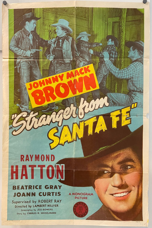 Stranger From Santa Fe, , vintage US 1-sheet film poster, 1945 at Happiest Kid Finds