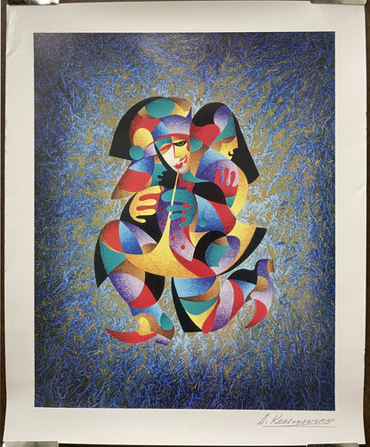 Anatole Krasnyansky, Play That Horn ll, original seriolithograph, 2014