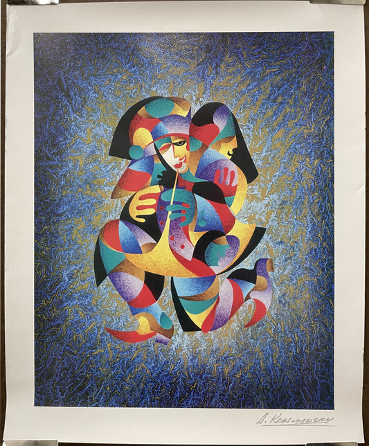 Anatole Krasnyansky, Play That Horn ll, original seriolithograph, 2014