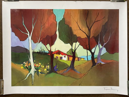 Itzchak Tarkey, Jamestown Cottage, original seriolithograph, 2013
