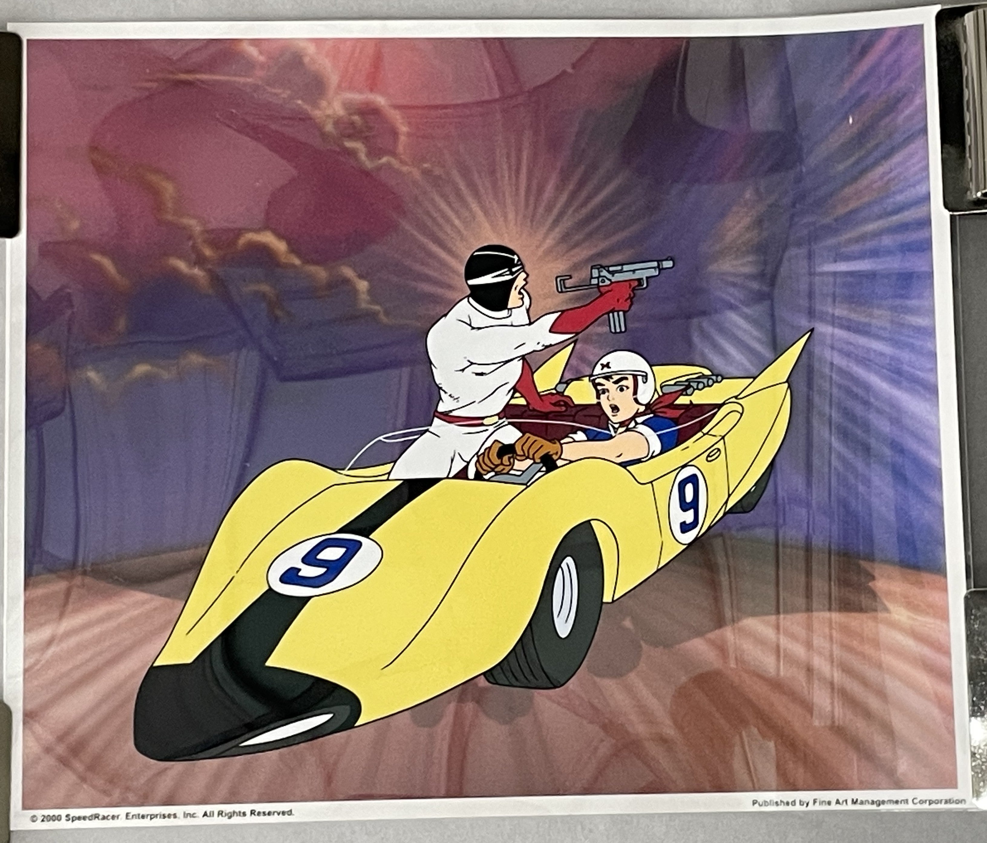 Speed Racer (animation cell with 3 backgrounds), 2000 - HAPPIEST KID FINDS - Museum-quality antique and vintage posters, original art, preservation and restoration