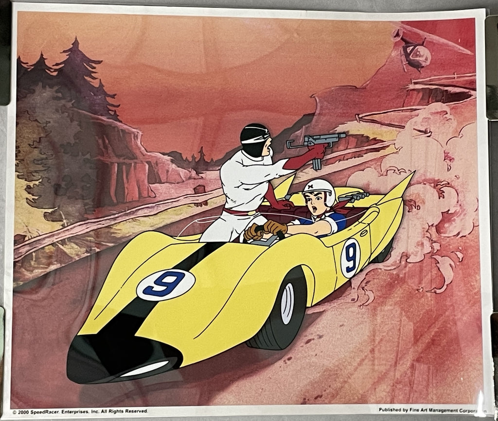 Speed Racer (animation cell with 3 backgrounds), 2000 - HAPPIEST KID FINDS - Museum-quality antique and vintage posters, original art, preservation and restoration