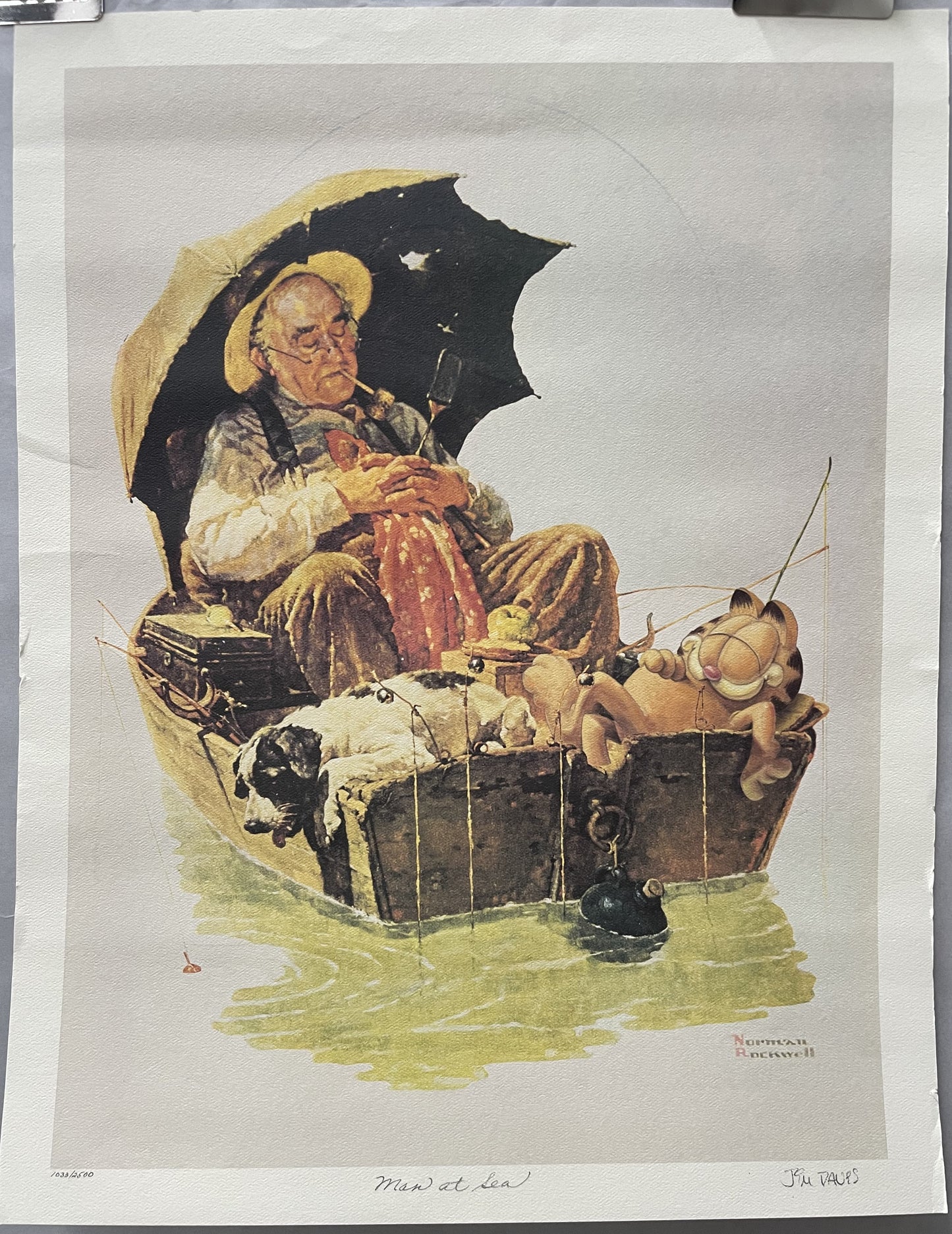 (#1033 / 2500) Man At Sea, limited edition offset lithograph, 1996
