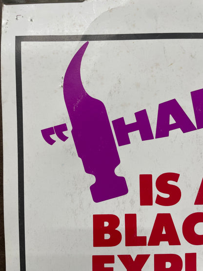 Hammer, vintage US insert blaxploitation film poster, 1972