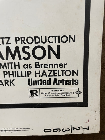 Hammer, vintage US insert blaxploitation film poster, 1972