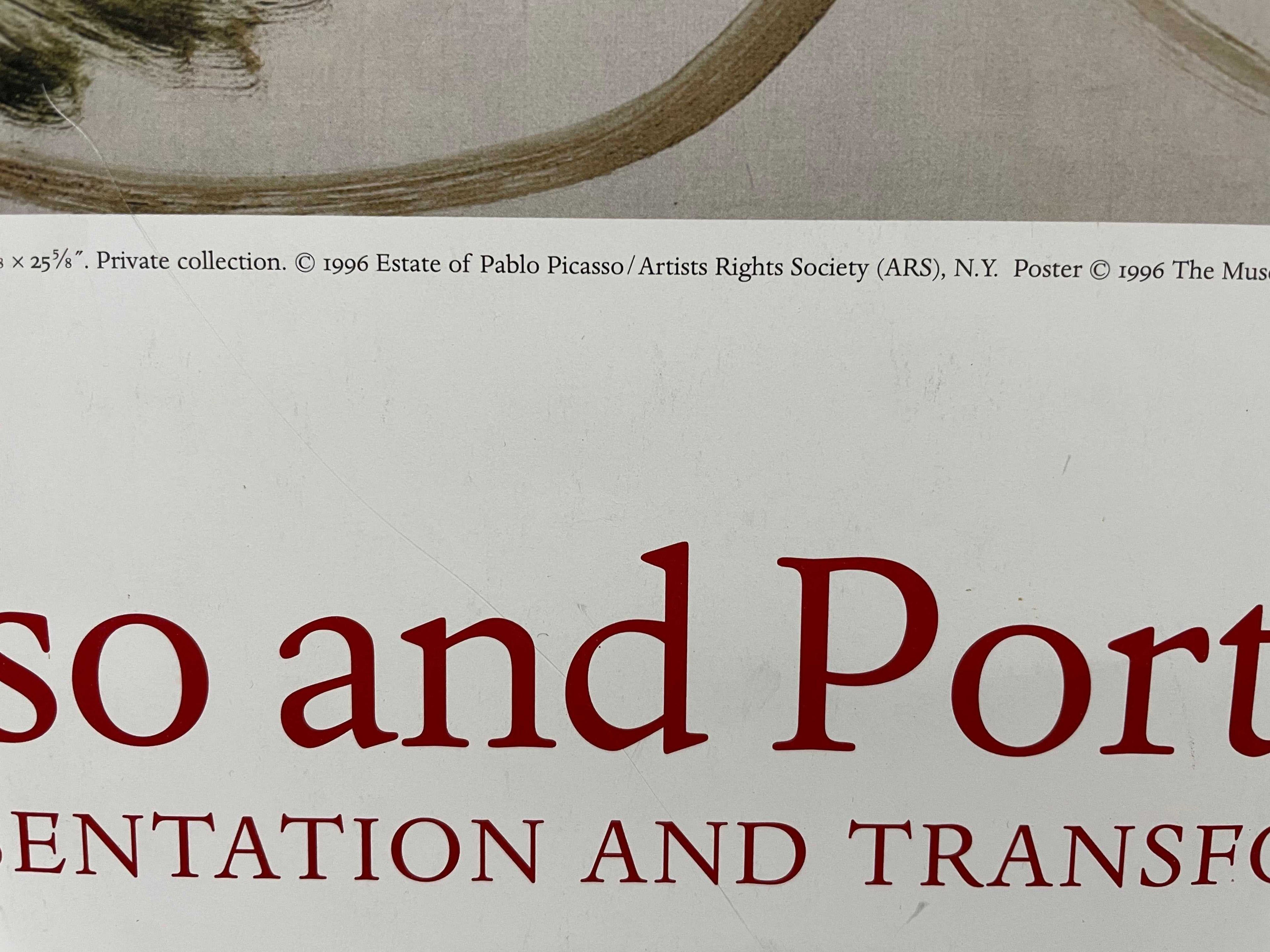 (#14958) Picasso and Portraiture - Representations and Transformation, vintage exhibition poster, 1996 - HAPPIEST KID FINDS - Museum-quality antique and vintage posters, original art, preservation and restoration