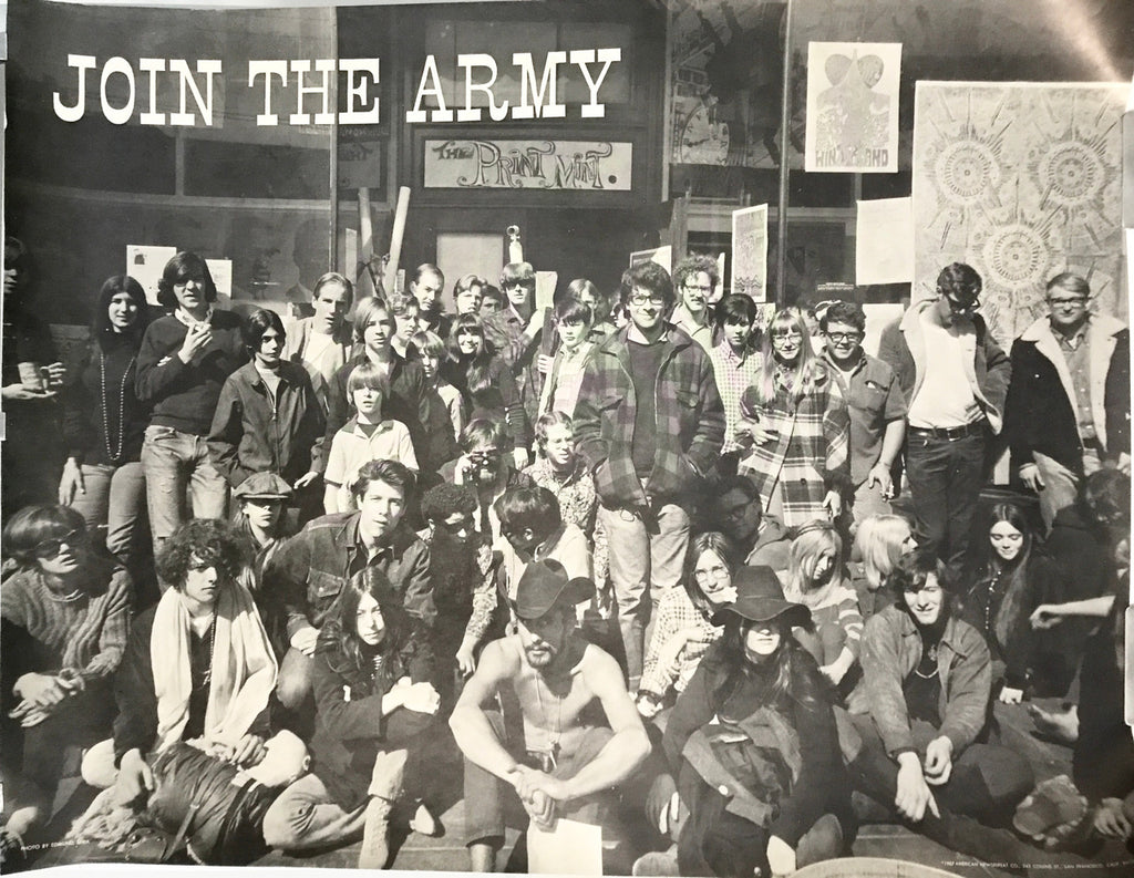 Join the Army, Vintage Photo Offset Lithographic Anti-War Poster, by Edmund Shea, d.1967 - HAPPIEST KID FINDS - Museum-quality antique and vintage posters, original art, preservation and restoration