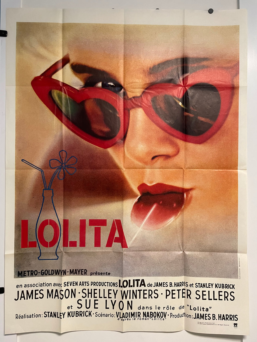Lolita, vintage French re-issue film poster, 1989 - HAPPIEST KID FINDS - Museum-quality antique and vintage posters, original art, preservation and restoration