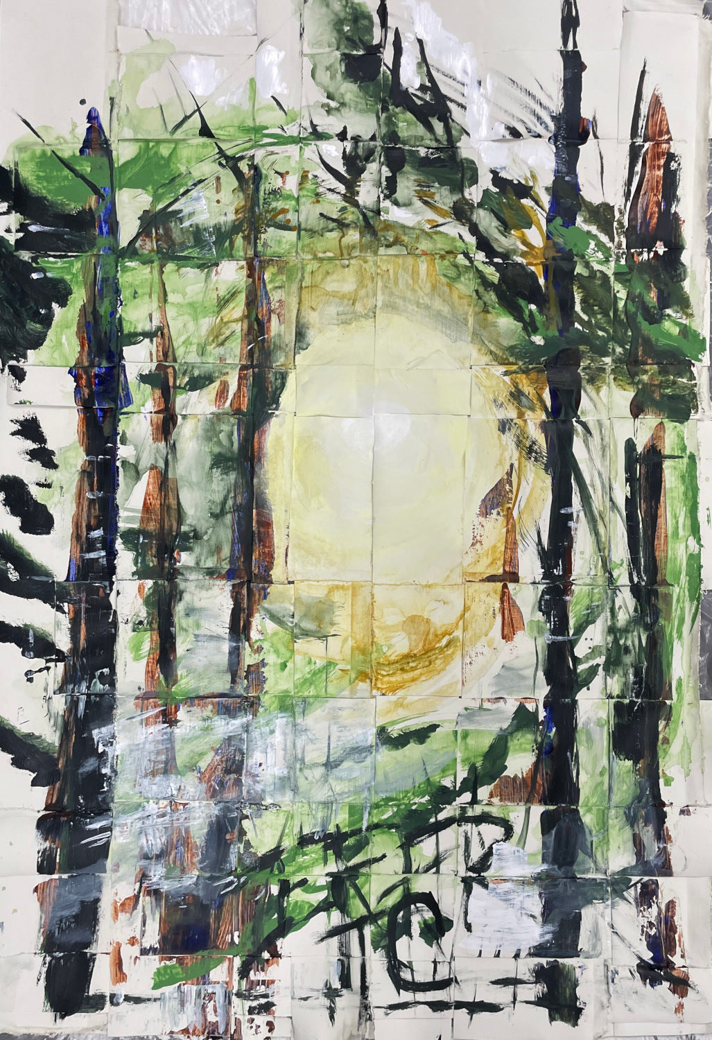 EF FR TC- Earth - Hallow, original painting, 2025 - HAPPIEST KID FINDS - Museum-quality antique and vintage posters, original art, preservation and restoration