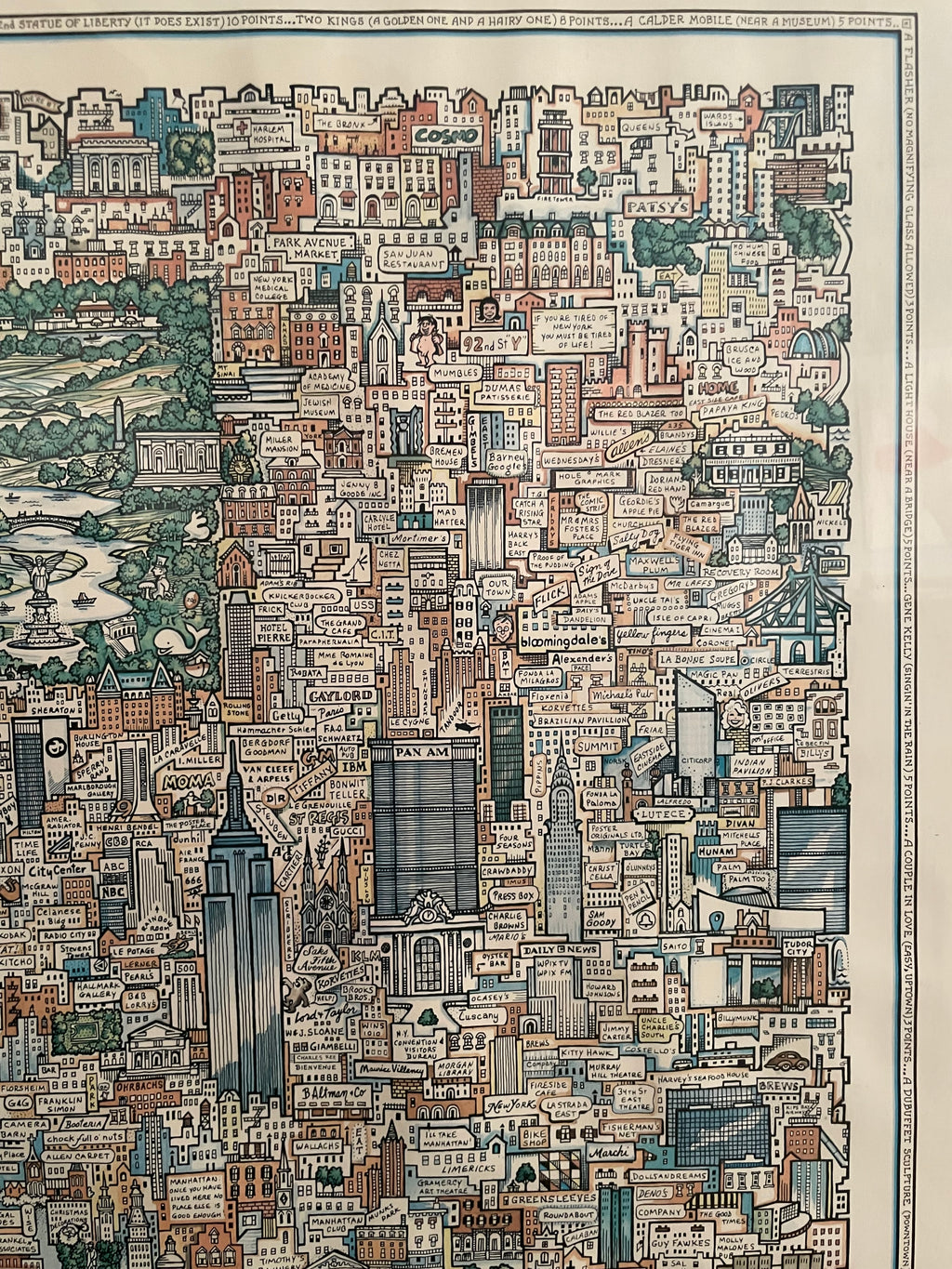 Manhattan, vintage illustration by Tony Graham, 1978 - HAPPIEST KID FINDS - Museum-quality antique and vintage posters, original art, preservation and restoration