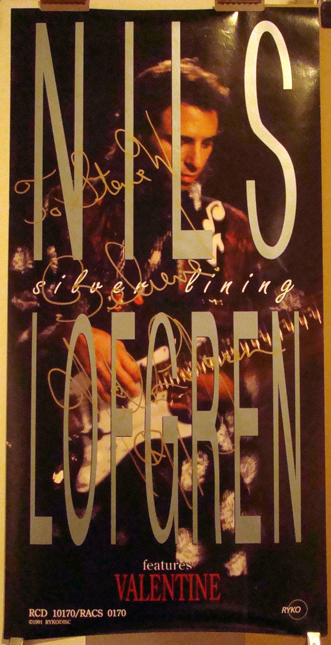 Nils Lofgren, vintage music poster (autographed), 1991 - HAPPIEST KID FINDS - Museum-quality antique and vintage posters, original art, preservation and restoration
