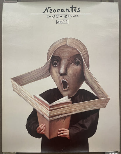 Neocantes - capilla barroca, Polish theater poster, 1989 - HAPPIEST KID FINDS - Museum-quality antique and vintage posters, original art, preservation and restoration