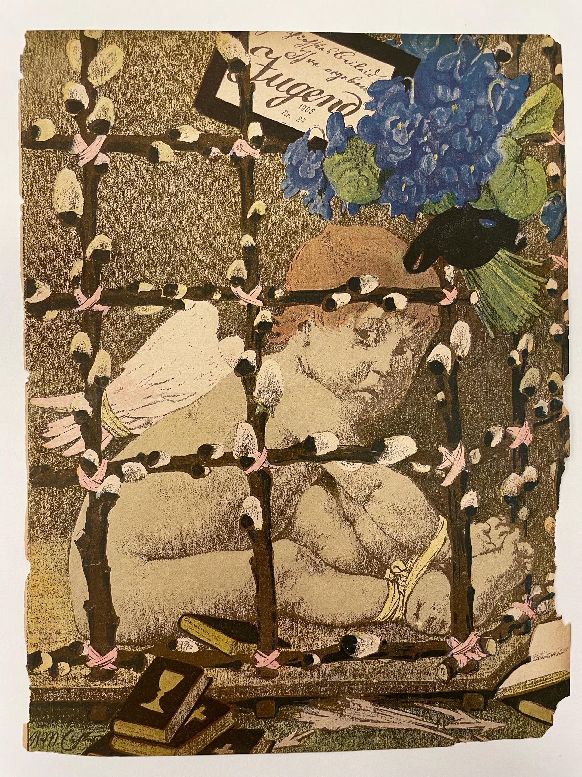 Nr.24  JUGEND, antique publication cover, 1905 - HAPPIEST KID FINDS - Museum-quality antique and vintage posters, original art, preservation and restoration