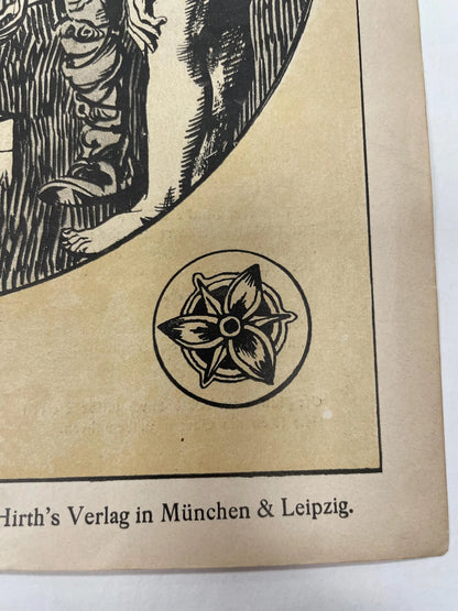 Nr.3  JUGEND, antique publication cover, January 16, 1897 - HAPPIEST KID FINDS - Museum-quality antique and vintage posters, original art, preservation and restoration