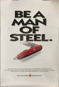 Be a Man of Steel - Boy Scouts of America, original and contemporary recruitment poster, c.2000 - HAPPIEST KID FINDS - Museum-quality antique and vintage posters, original art, preservation and restoration