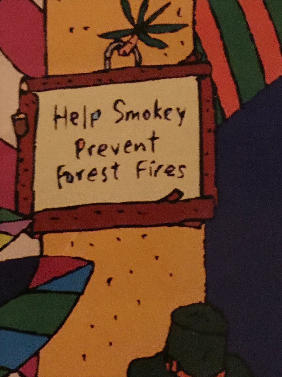 Smokey the Bear Park Fire Forest Service Announcement, Remember ... Smokey Has for 50 Years, Vintage Environmental Awareness poster, d.1994 - HAPPIEST KID FINDS - Museum-quality antique and vintage posters, original art, preservation and restoration