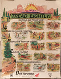 Tread Lightly, vintage environmental driving announcement poster endorsed by Honda, for the Department of Interior and Department of Agriculture, c.1994 - HAPPIEST KID FINDS - Museum-quality antique and vintage posters, original art, preservation and restoration