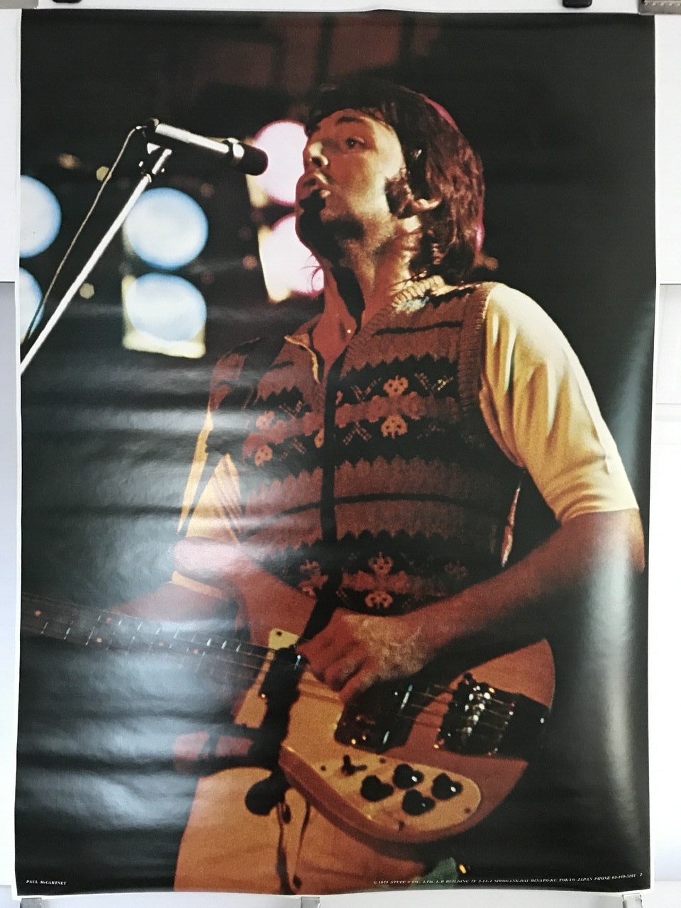 Paul McCartney in Concert, music personality poster,1975 - HAPPIEST KID FINDS - Museum-quality antique and vintage posters, original art, preservation and restoration