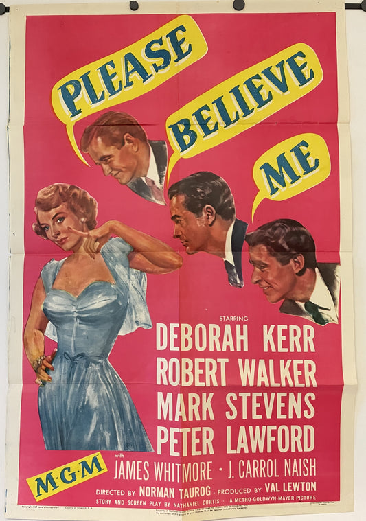 Please Believe Me, vintage film poster, 1949