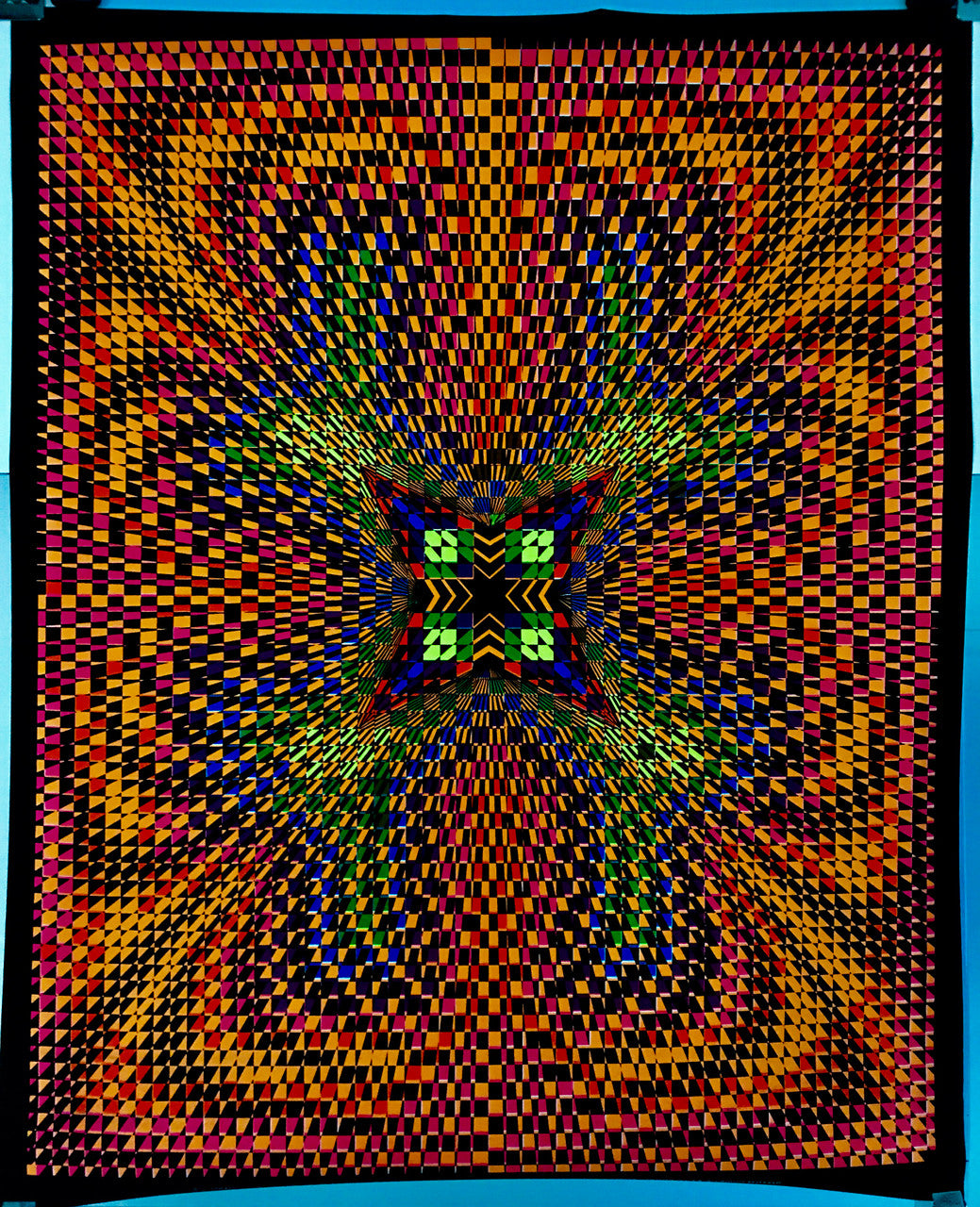 Energy, Geometric, vintage Op Art psychedelic poster by Nancy Parker, Wespac Communications, 1968 - HAPPIEST KID FINDS - Museum-quality antique and vintage posters, original art, preservation and restoration