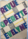 Revue Operette Evelyne, vintage poster for Stadt Theater Production, 1960s - HAPPIEST KID FINDS - Museum-quality antique and vintage posters, original art, preservation and restoration