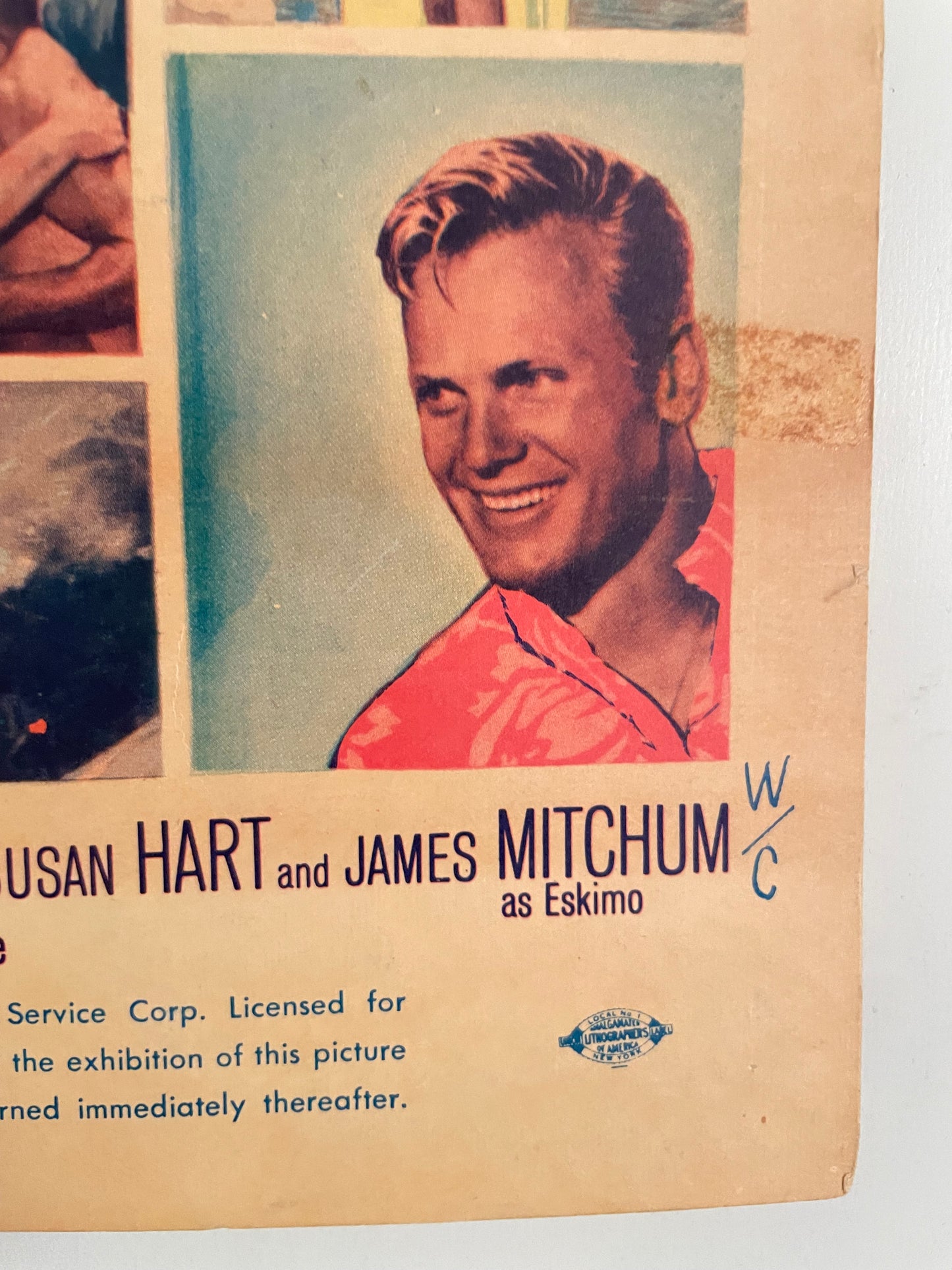 Ride the Wild Surf, vintage window card, 1964