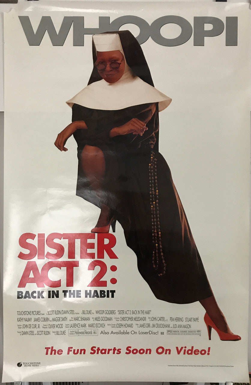 Sister Act 2: Back in the Habit - original and vintage home video release poster, 1993 - HAPPIEST KID FINDS - Museum-quality antique and vintage posters, original art, preservation and restoration