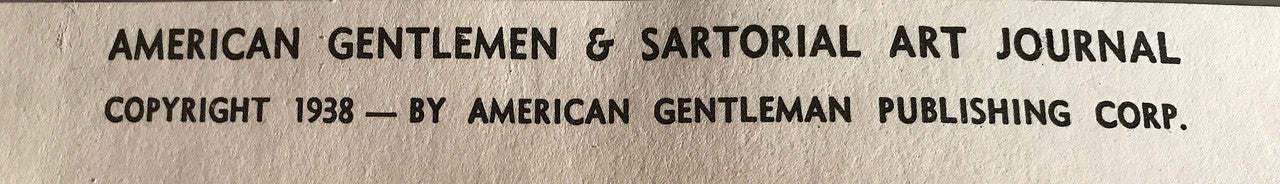AMERICAN GENTLEMAN FASHIONS, Spring - Summer 1938 (5 prints)